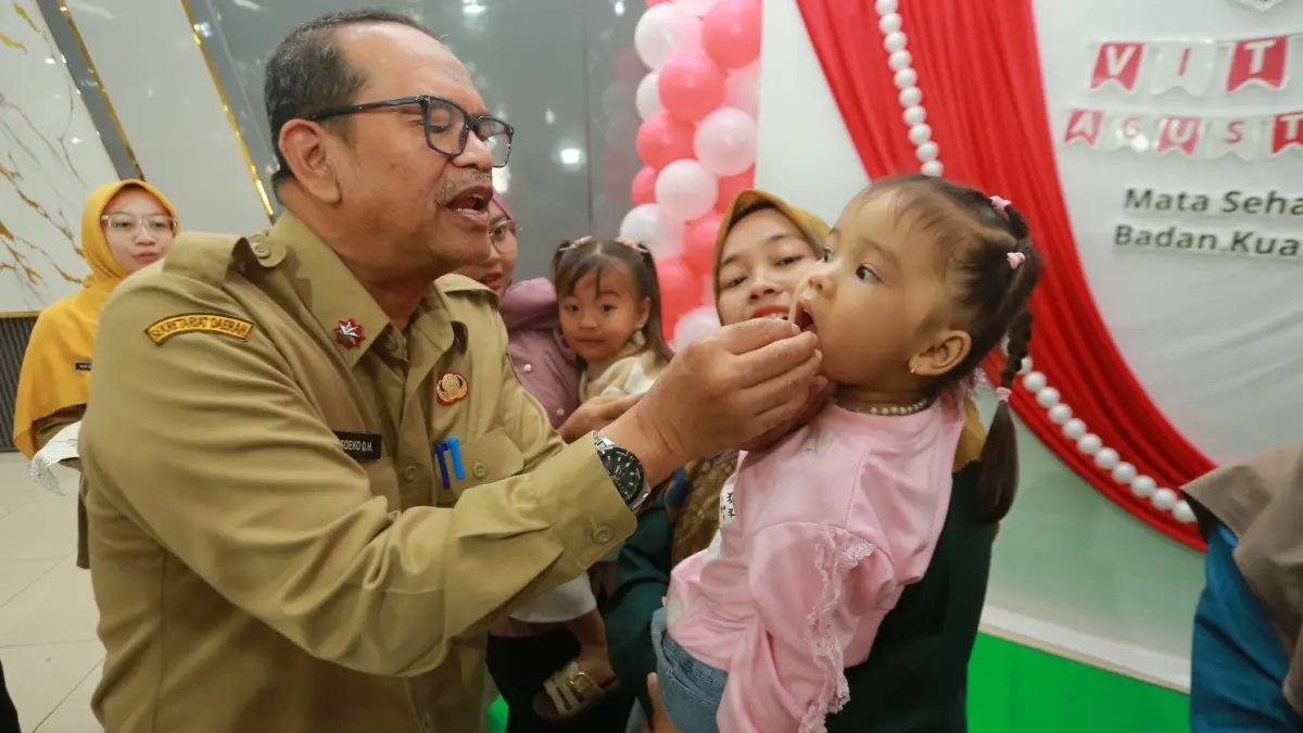 KEJAR TARGET: Pemkot Madiun mengoptimalkan 256 Posyandu ILP untuk mengejar cakupan pemberian vitamin A kepada balita hingga 100 persen pada Agustus 2026. (Bagas Bimantara/Jawa Pos Radar Madiun)