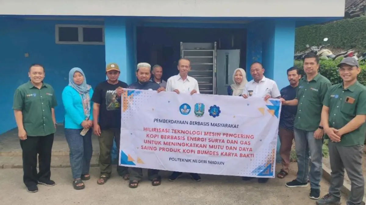 PNM hilirisasi mesin pengering kopi energi surya dan gas untuk meningkatkan mutu dan daya saing kopi BUMDes Karya Bakti Magetan.