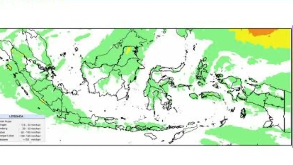 Prakiraan cuaca BMKG hari ini. 