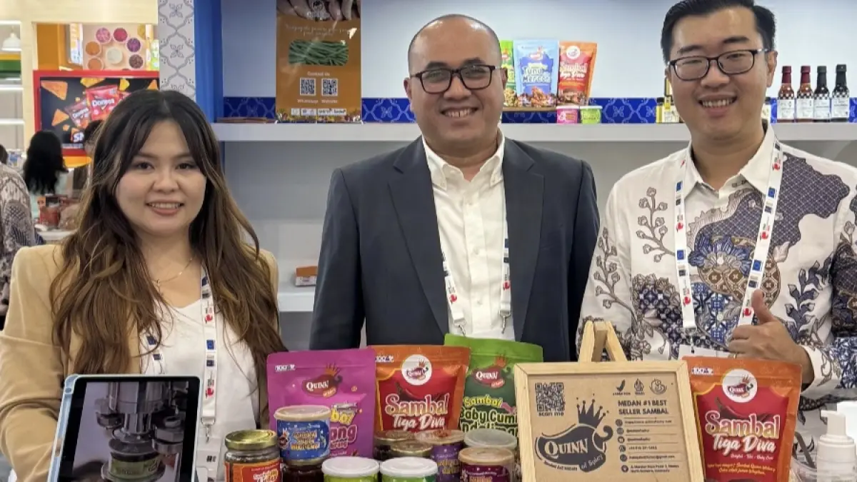 GO GLOBAL: Quinn Kitchen membawa sambal khas Sumatera Utara ke FHA Food & Beverage 2026 di Singapura dan mulai menjajaki peluang ekspor.