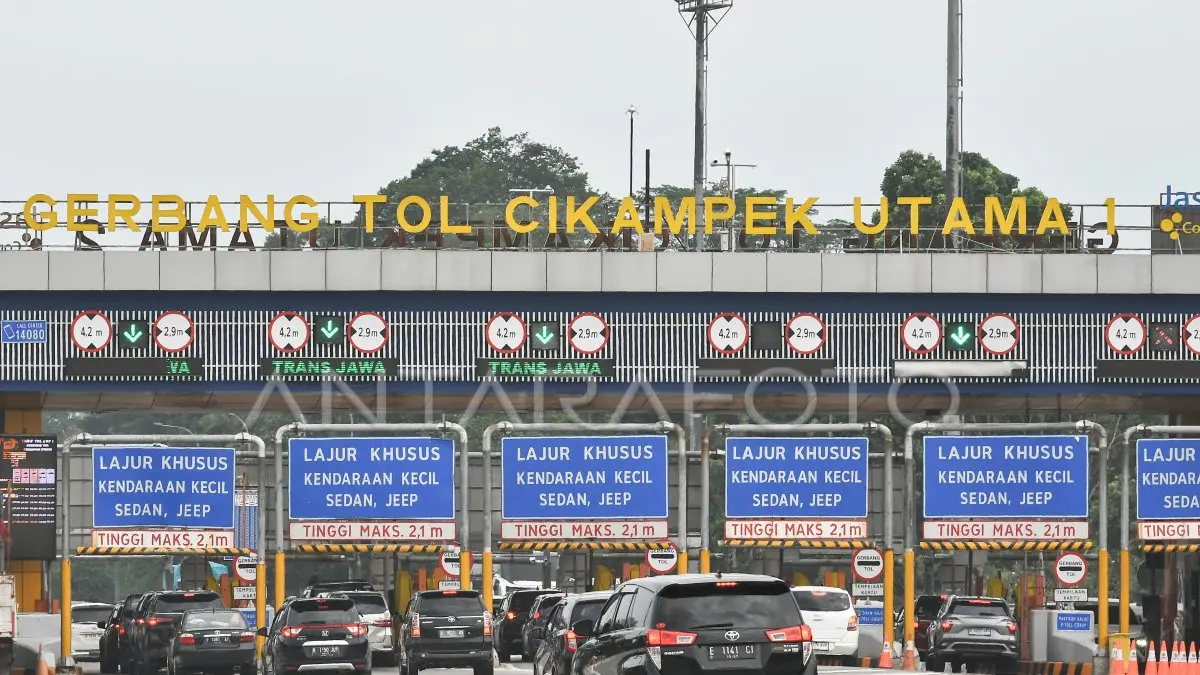Ilustrasi gerbang tol di Jakarta. (Antara)