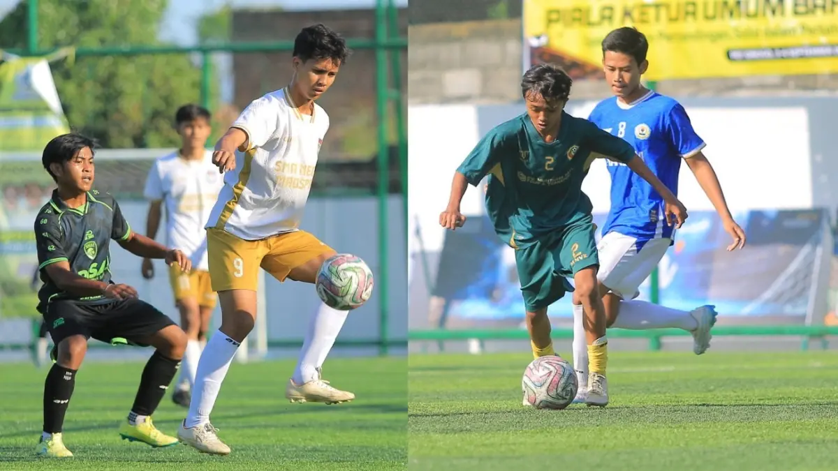 Final Bahlil Mini Soccer Zona Madiun Raya mempertemukan SMAN 1 Maospati dan MAN 2 Kota Madiun. (BAGAS BIMANTARA/RADAR MADIUN)