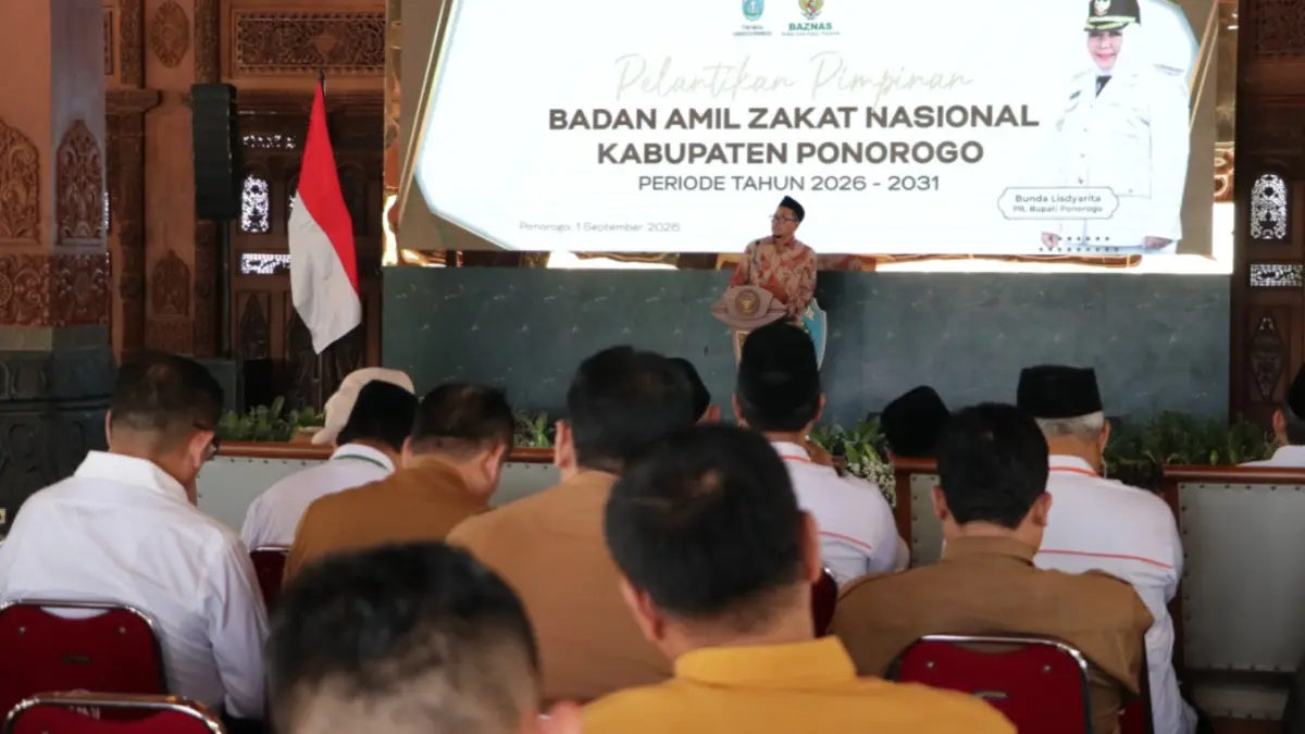 DANA UMAT: Baznas Ponorogo memaparkan capaian penghimpunan zakat dan infak ASN hingga pertengahan 2026. SUGENG DWI N./JAWA POS RADAR PONOROGO