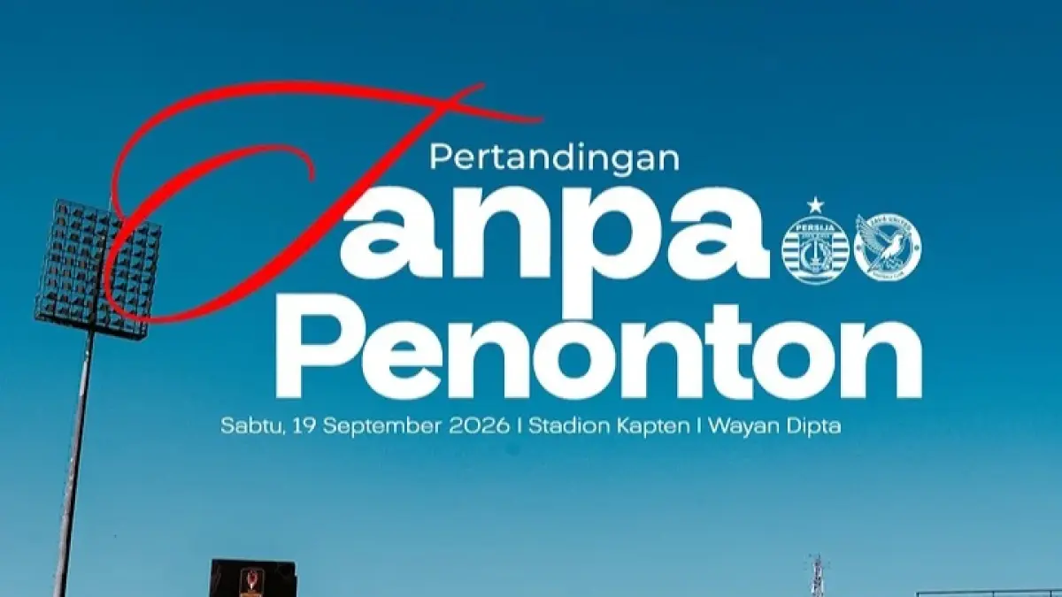 Laga Persija vs Java United tanpa penonton. (IG Persija)