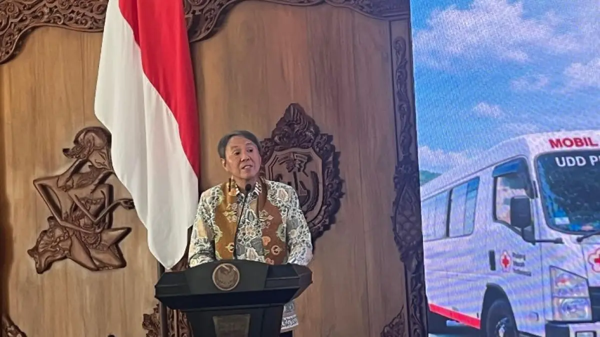 Jenderal Jepang Takonai Susumu menyampaikan sambutan.