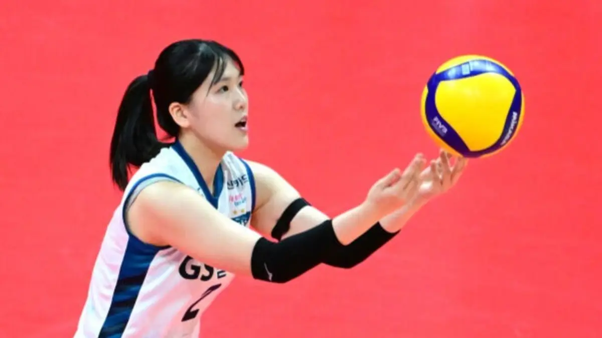Pemain muda GS Caltex, Kim Hyo-im, saat beraksi di Liga Voli Korea. (KOVO)