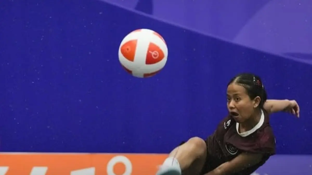 Sumaya lolos ke final teqball tunggal putri.