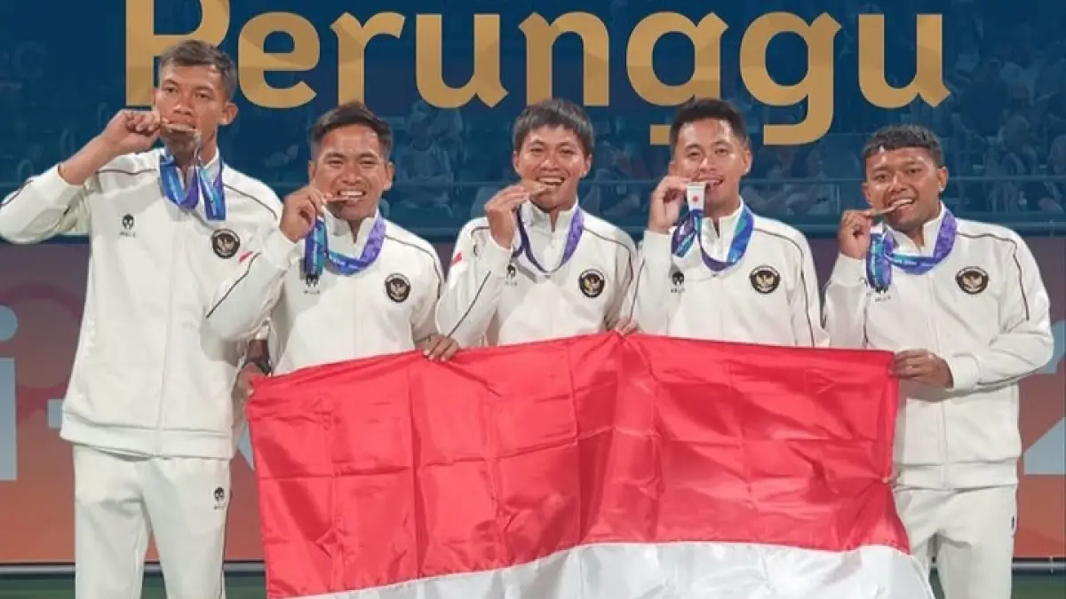 Tim beregu putra soft tennis Indonesia sumbang medali perunggu.