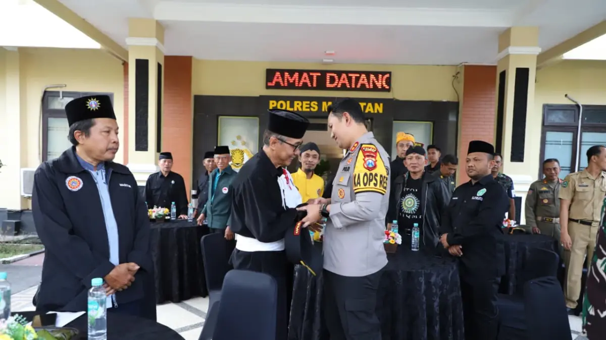 Korlap PSHT dan jajaran Polres Magetan sepakat menjaga kondusivitas wilayah.