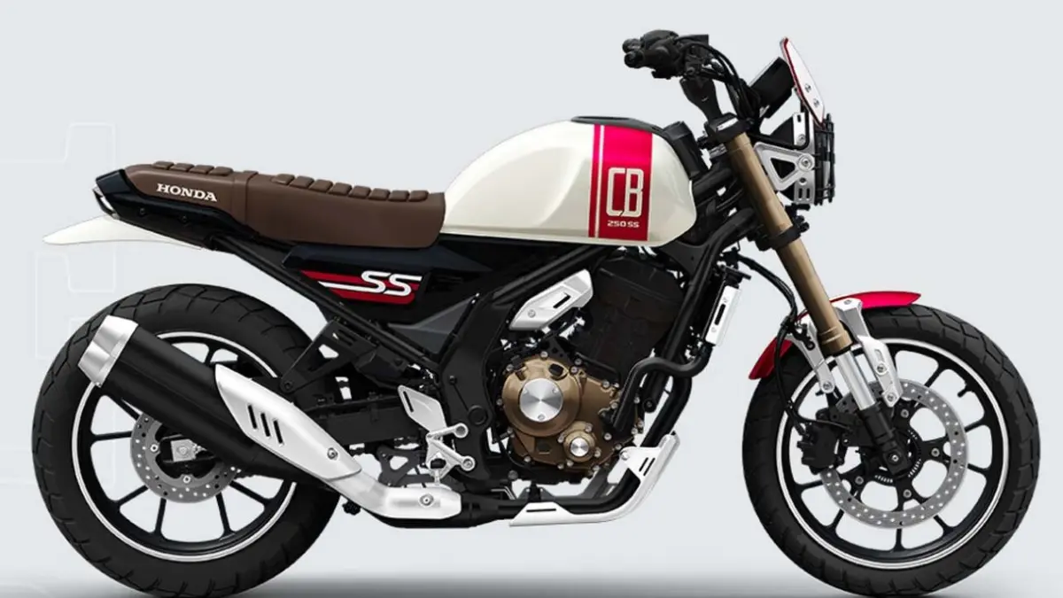 Honda CB250SS Concept mengusung gaya retro-scrambler. Sepeda motor ini disebut-sebut akan meluncur di tahun 2027.
