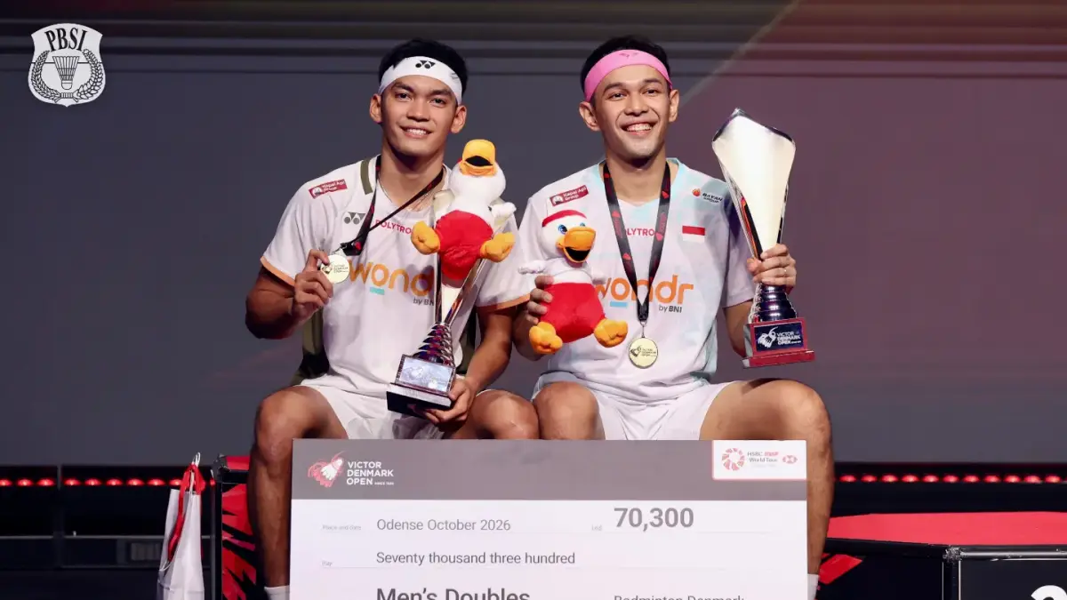 Fajar/Fikri kampiun Denmark Open 2026. (PBSI)