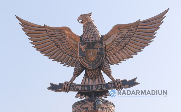 Tugu Pancasila di Kota Madiun. (DOKUMEN RADAR MADIUN)