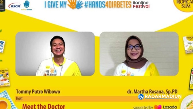 VIRTUAL: Tropicana Slim menggelar #Hands4Diabetes2021 online festival, Jumat (12/11). (ISTIMEWA)