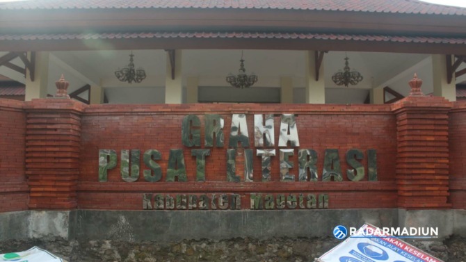 ASET: Di sekitar Graha Pusat Literasi bakal dibangun guest house. (DOK RADAR MADIUN)