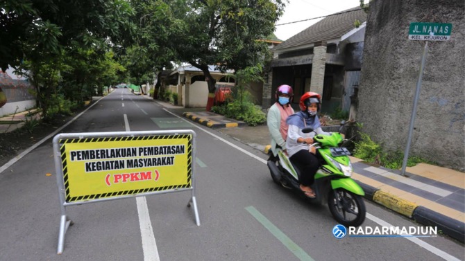 DIBATASI: Pemberlakuan pembatasan kegiatan masyarakat (PPKM) masih diterapkan di sejumlah daerah yang belum berstatus level 1. (DOK RADAR MADIUN)