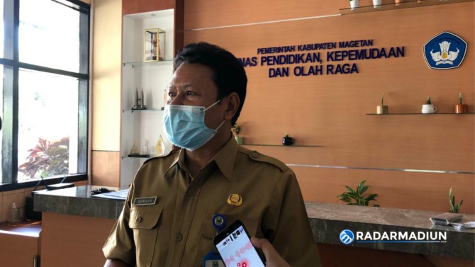 Kepala Dinas Pendidikan, Kepemudaan, dan Olahraga (Dikpora) Magetan Suwata.