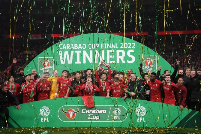 Liverpool juara Carabao Cup 2021/2022. (Twitter Liverpool)