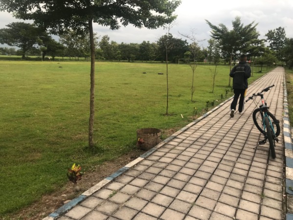 MASIH BUTUH: Kondisi RTH Munggut, Wungu. Secara matematis RTH di Kabupaten Madiun belum ideal dibanding total luas wilayah. (R. BAGUS RAHADI/JAWA POS RADAR MADIUN)