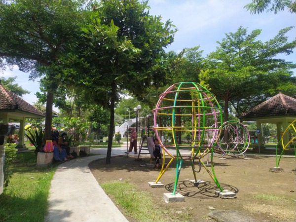 RTH: Taman Kota Caruban Asti bakal mendapat sentuhan perbaikan di sejumlah titik pada tahun ini. (DOK RADAR MADIUN)