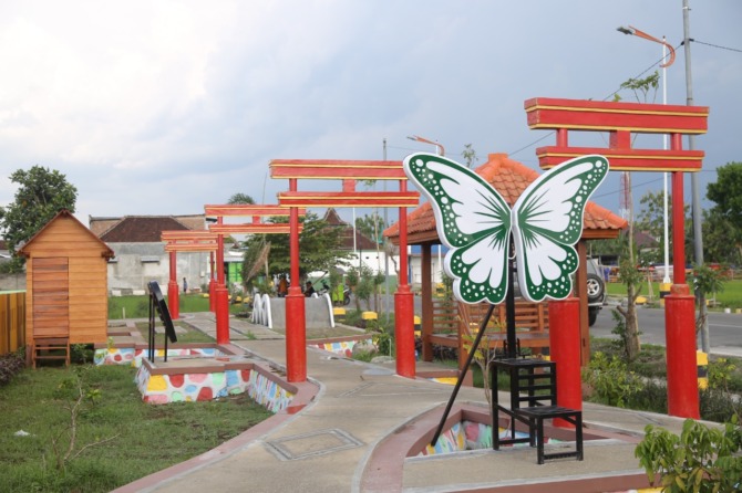 PUNYA KEKHASAN: Salah satu kampung tematik yang selesai dibangun tahun ini. Tahun depan Pemkot Madiun membangun dua kampung tematik baru. (BAGAS BIMANTARA/JAWA POS RADAR MADIUN)