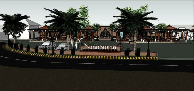 LEBIH INDAH: Sketsa desain Masjid Kuno Taman yang saat ini seedang dikerjakan. (ISTIMEWA)
