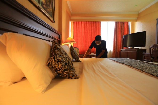 okupansi hotel  di kota madiun pada triwulan ketiga tahun ini mengalami peningkatan. (BAGAS BIMANTARA/JAWA POS RADAR MADIUN)