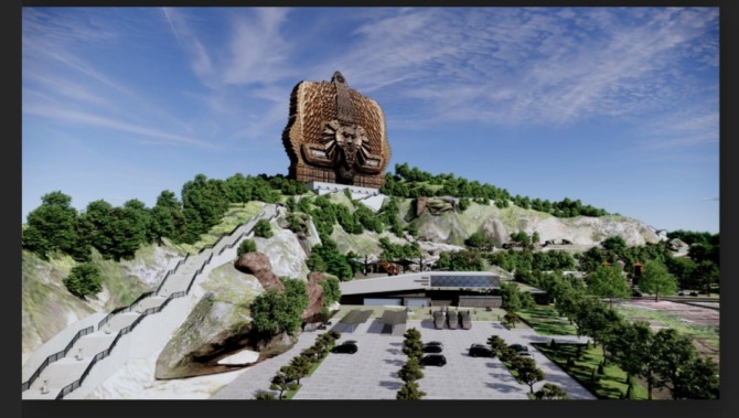 Desain monumen Reog Ponorogo. (REPRO: AJI PUTRA/RADAR MADIUN)