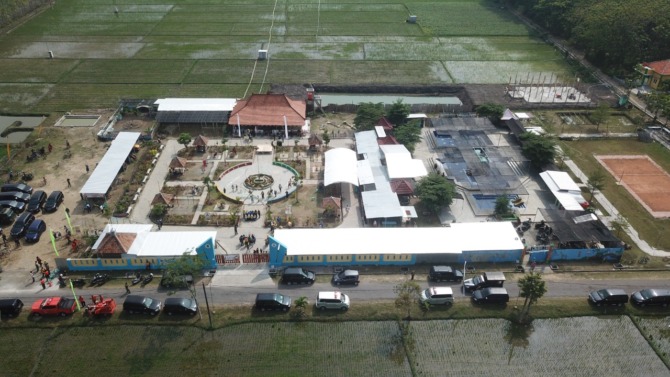 MASIH EKSIS: Pemandangan objek wisata Taman Pule di Desa Pule, Sawahan. (R. BAGUS RAHADI/JAWA POS RADAR MADIUN)