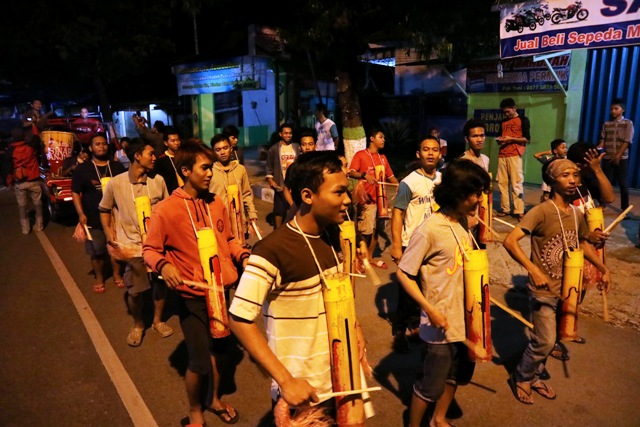 TRADISI: Kegiatan rontek gugah sahur pada Ramadan kali ini dapat digelar dengan sejumlah ketentuan. (DOK RADAR PACITAN)