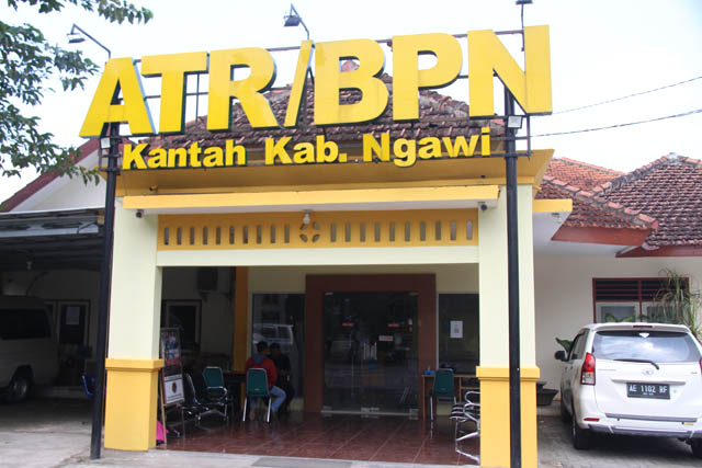 Ilustrasi foto : Kantor ATR/BPN Kantah Kabupaten Ngawi. (Dokumen/Radar Ngawi)
