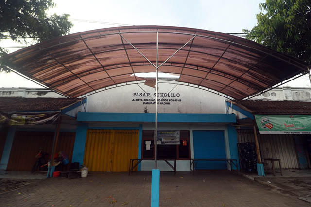 LENGANG: Kondisi Pasar Sukolilo di Kecamatan Jiwan. Hingga bulan anggaran revitalisasi pasar masih nihil. (Dokumen/JAWA POS RADAR CARUBAN)