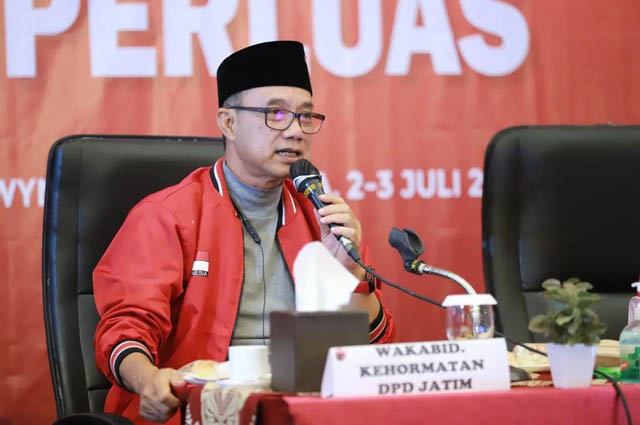 Budi “Kanang” Sulistyono, Plh Ketua DPD PDIP Jatim (Dokumen/Radar Madiun)