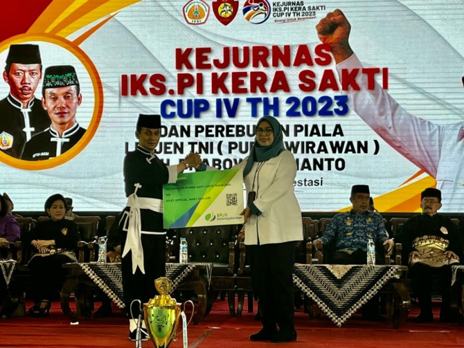 TERLINDUNGI: BPJamsostek memberi perlindungan kepada atlet, official, dan wasit Kejurnas IKS PI 2023. (BPJAMSOSTEK)