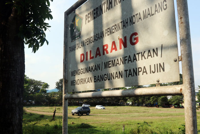 Lokasi lahan 4 hektare yang jadi sengketa antara Pemkot Malang versus anggota DPRD Kota Malang periode 1992-1996.