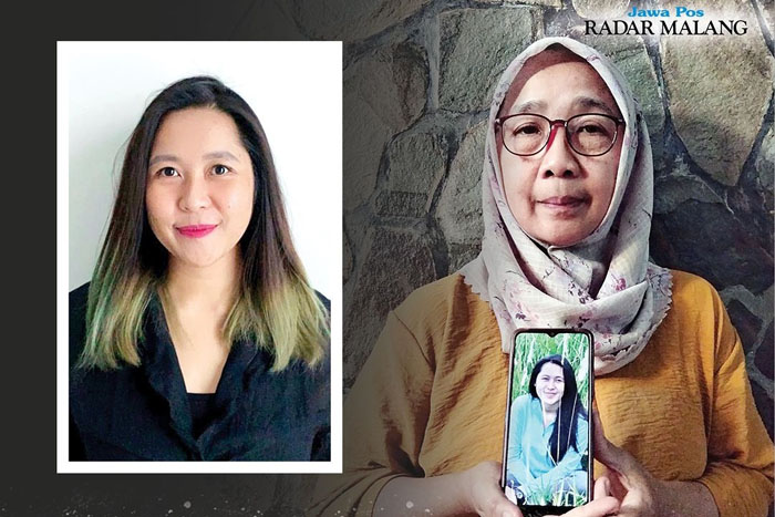 Armitha Seha Safitri, kolase foto, Endang Murti, menunjukkan foto Armitha semasa hidup.