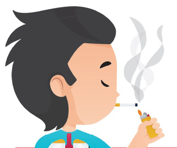 Ilustrasi tim grafis Radar Malang soal remaja perokok.