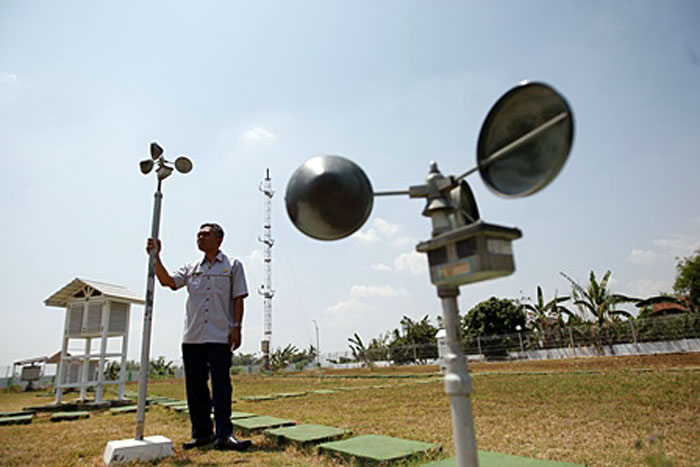 Sensor cuaca di BMKG Karangploso.
