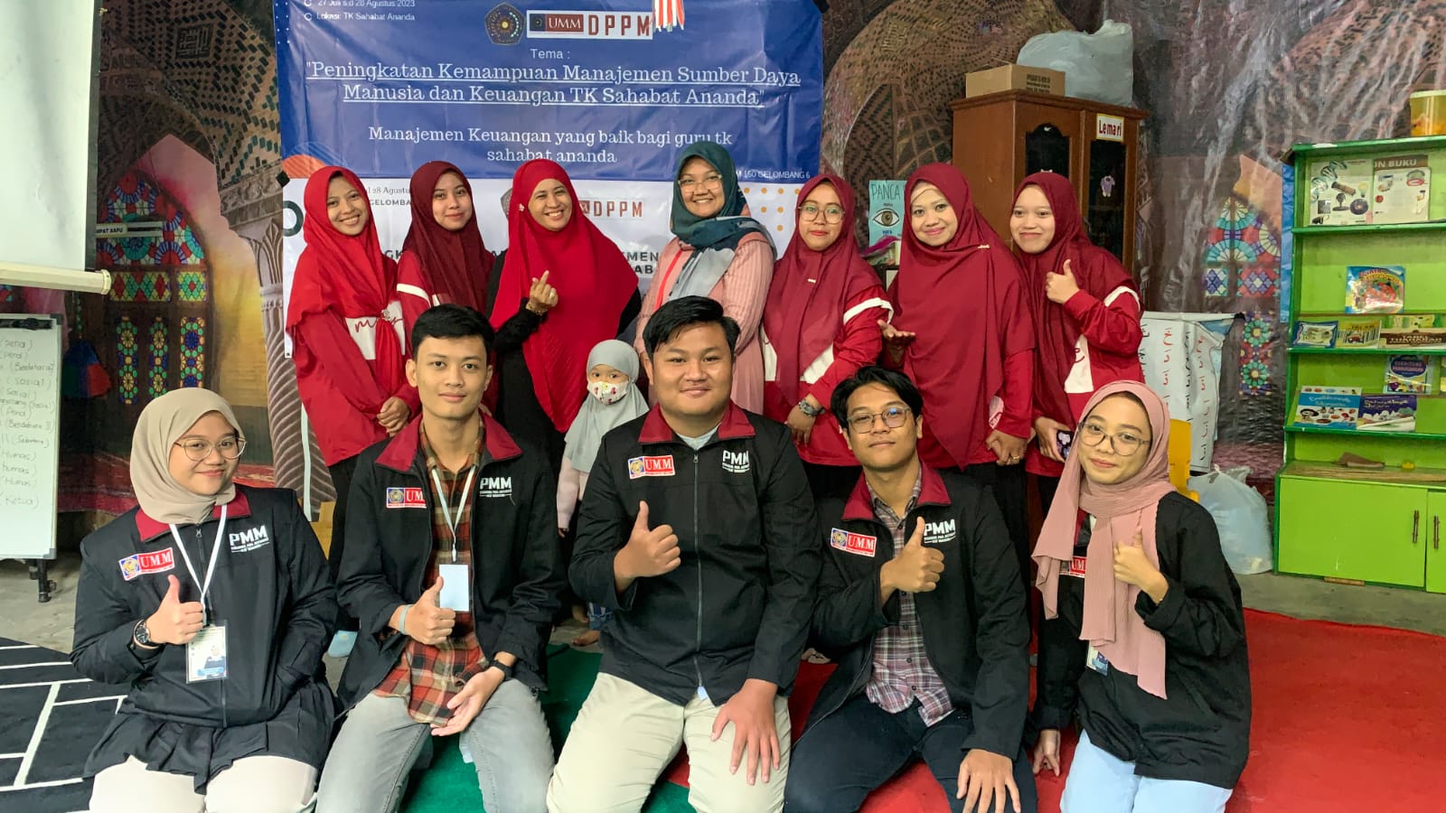 MENGABDI: Mahasiswa PMM UMM  kelompok 160 gelombang 6 mengabdi di TK Sahabat Ananda, Dau, Kabupaten Malang