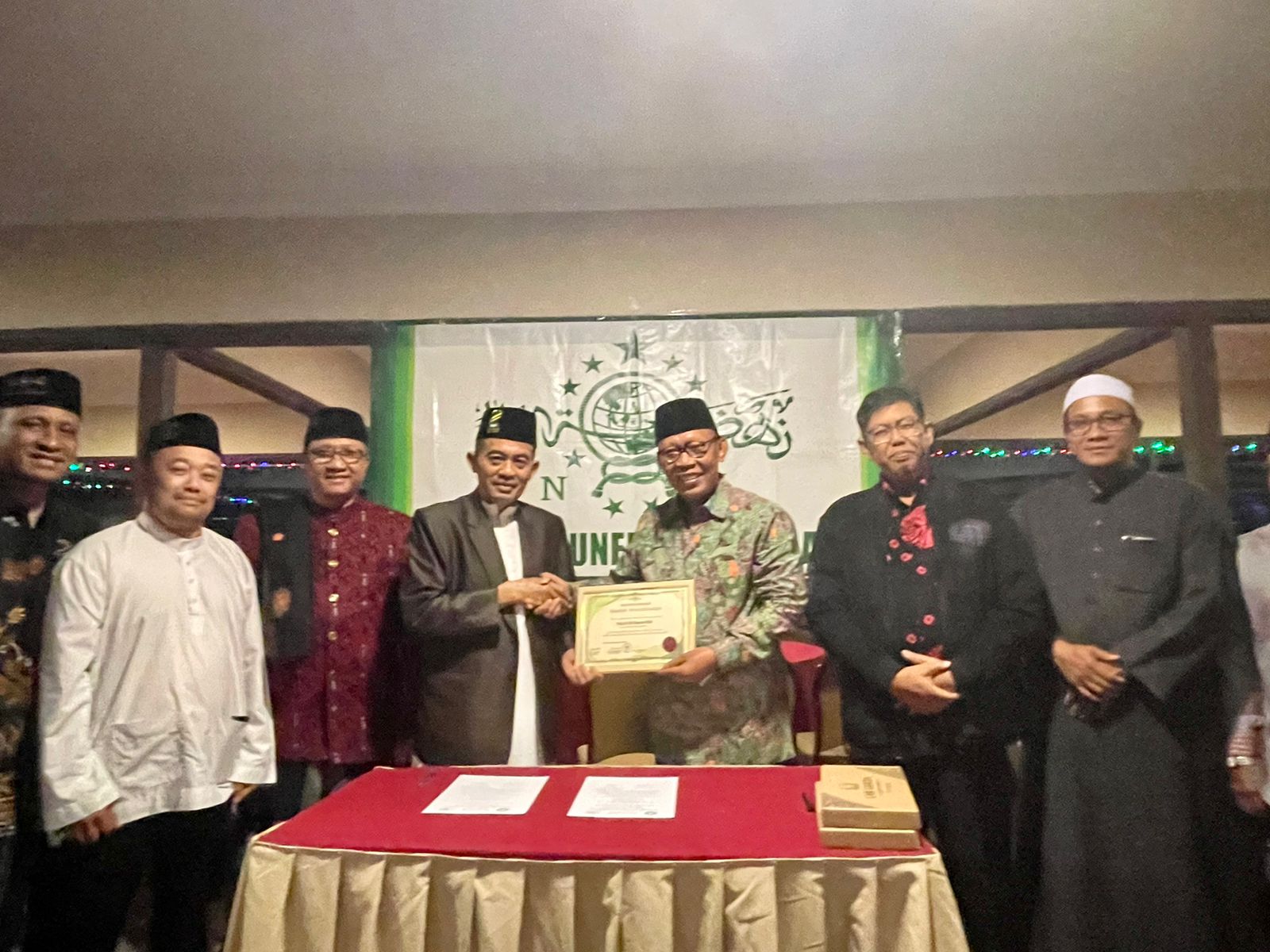 Penguatan MoU antara PCI NU Brunei Darussalam dan Rektor Universitas Islam Malang.
