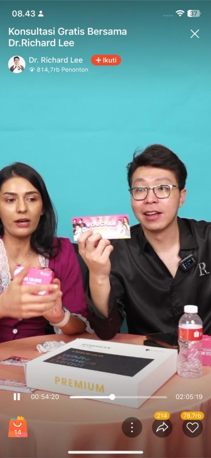 konsultasi gratis dr Richard Lee di Shopee Live