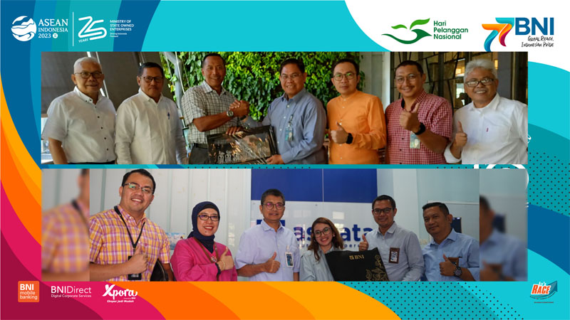 Pemimpin BNI Wilayah 18 Muhamad Jauhary bersama Jajaran Area Head berinteraksi langsung dengan Nasabah di Hari Pelanggan 4 September 2023