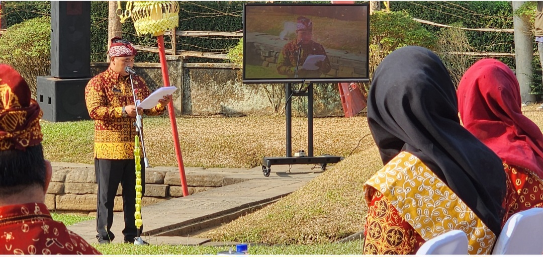 Ketua panitia HUT ke-1263 Kabupaten Malang Eko Margianto memaparkan rangkaian kegiatan hingga puncak HUT pada 28 November mendatang