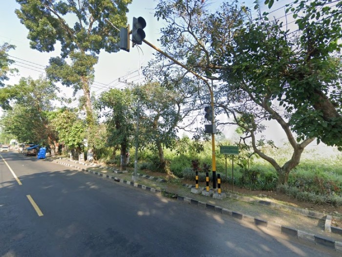 RUANG PUBLIK: Jalan Panji tepat depan lokasi pembangunan Alun-Alun Kepanjen.