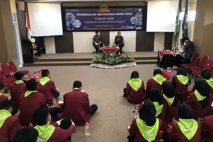 Suasana Pesmaba Vokasi UMM 2023 di GKB IV lantai 4 kampus 3 UMM