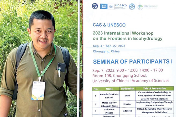 Galit Gatut Prakoso di sela-sela menghadiri Forum UNESCO di Tiongkok, 23 September lalu.