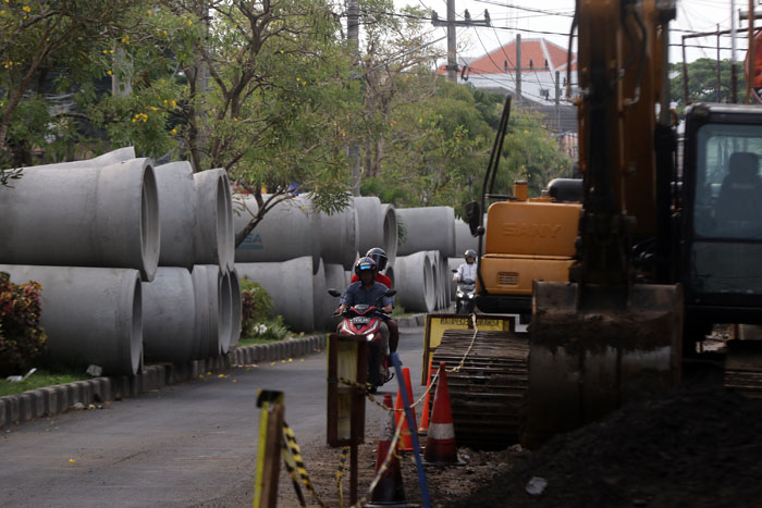 Pembangunan drainase di Jalan Ki Ageng Gribig Kota Malang