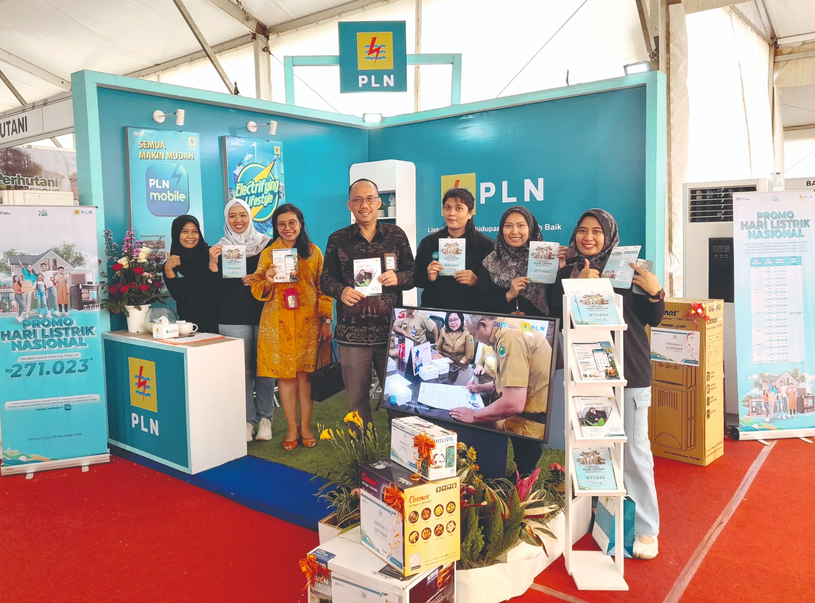 PROMO: Stan PLN UP3 Malang dalam event Expo Pariwisata dan Ekonomi Kreatif Nusantara 2023 di Balai Kota Among Tani Batu, Kamis (16/11).