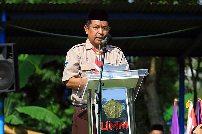Wakil Dekan II FKIP UMM Prof Dr Abdulkadir Rahardjanto MSi menyambut mahasiswa PPG Prajabatan Kemendikbudristek Gelombang 2 FKIP UMM