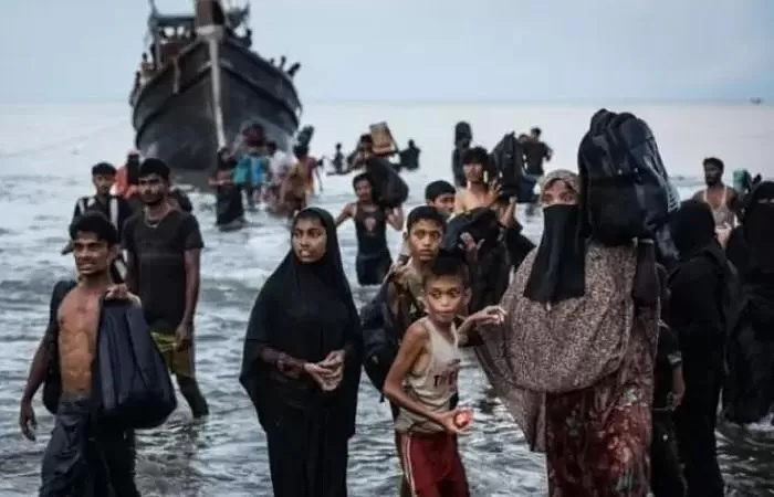 Pengungsi Rohingya saat pertama tiba di Aceh