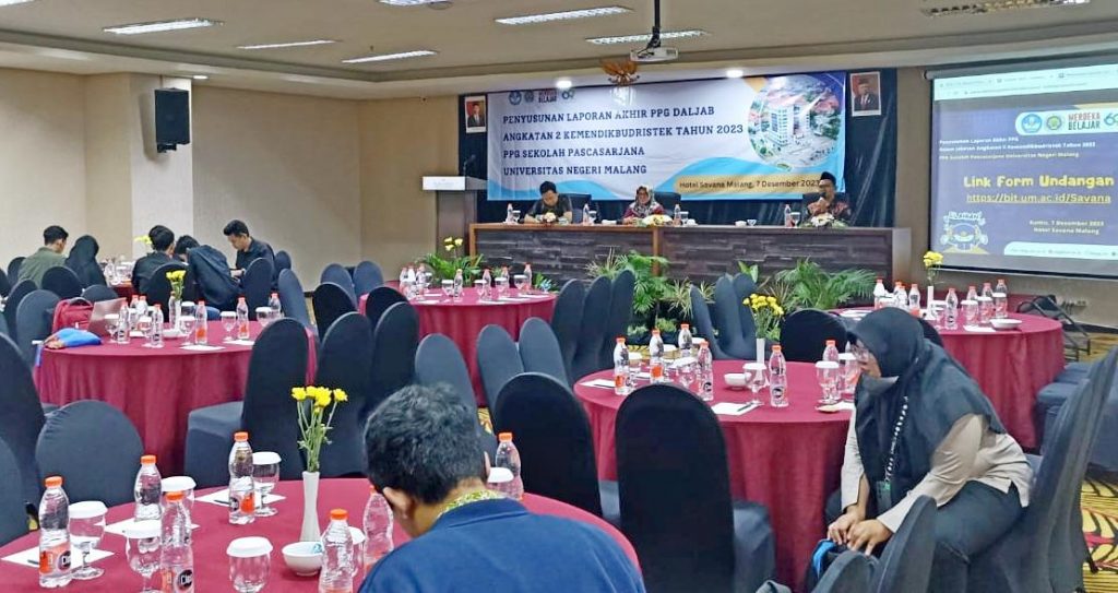 Suasana evaluasi kegiatan Pendidikan Profesi Guru (PPG) Angkatan 2 Kemdikbudristek Tahun 2023 Universitas Negeri Malang